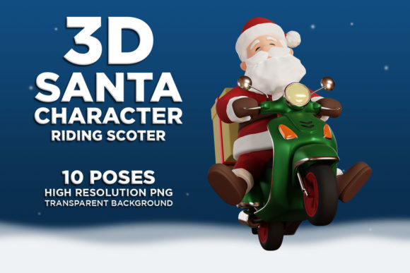 3D Santa Character Riding Scooter Set: A Festive, Functional Addition to Holiday Displays and Creative Projects