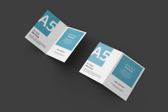 A5 Bifold Brochure Mockup Top View: Visualizing Print-Ready Design with Precision