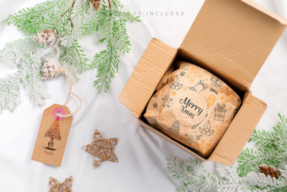 Christmas Gift and Label Mockup: A Practical Tool for Visual Communication and Brand Consistency