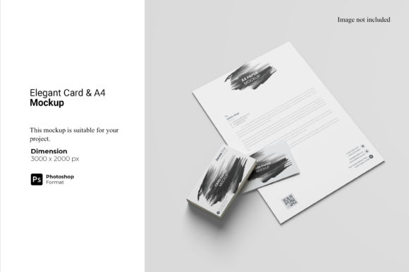Elegant Card and A4 Paper Mockup