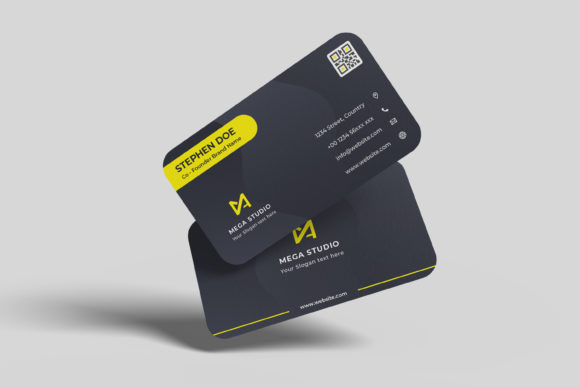 Floating Business Card Mockup V1