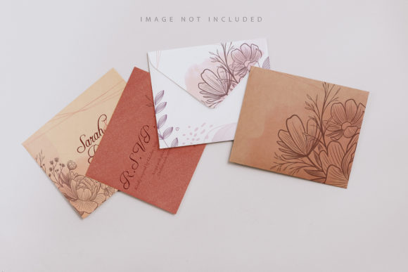 Four Envelopes Mockup Colours
