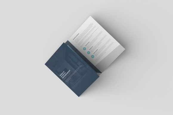 Minimalist A5 Trifold Brochure Mockup