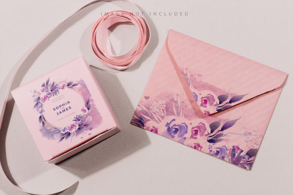 Mockup Gift Envelopes and Box