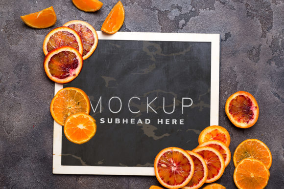 Orange Rings on a Chalkboard Mockup: Why This Simple Visual Packs a Creative Punch