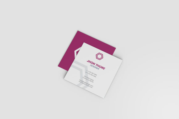 Square Business Card Mockup