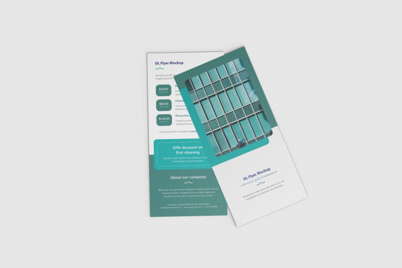 Top View DL Flyer Mockup
