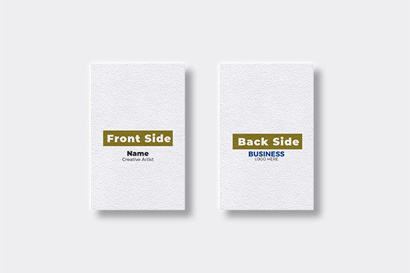 Vertical Business Cards Mockup